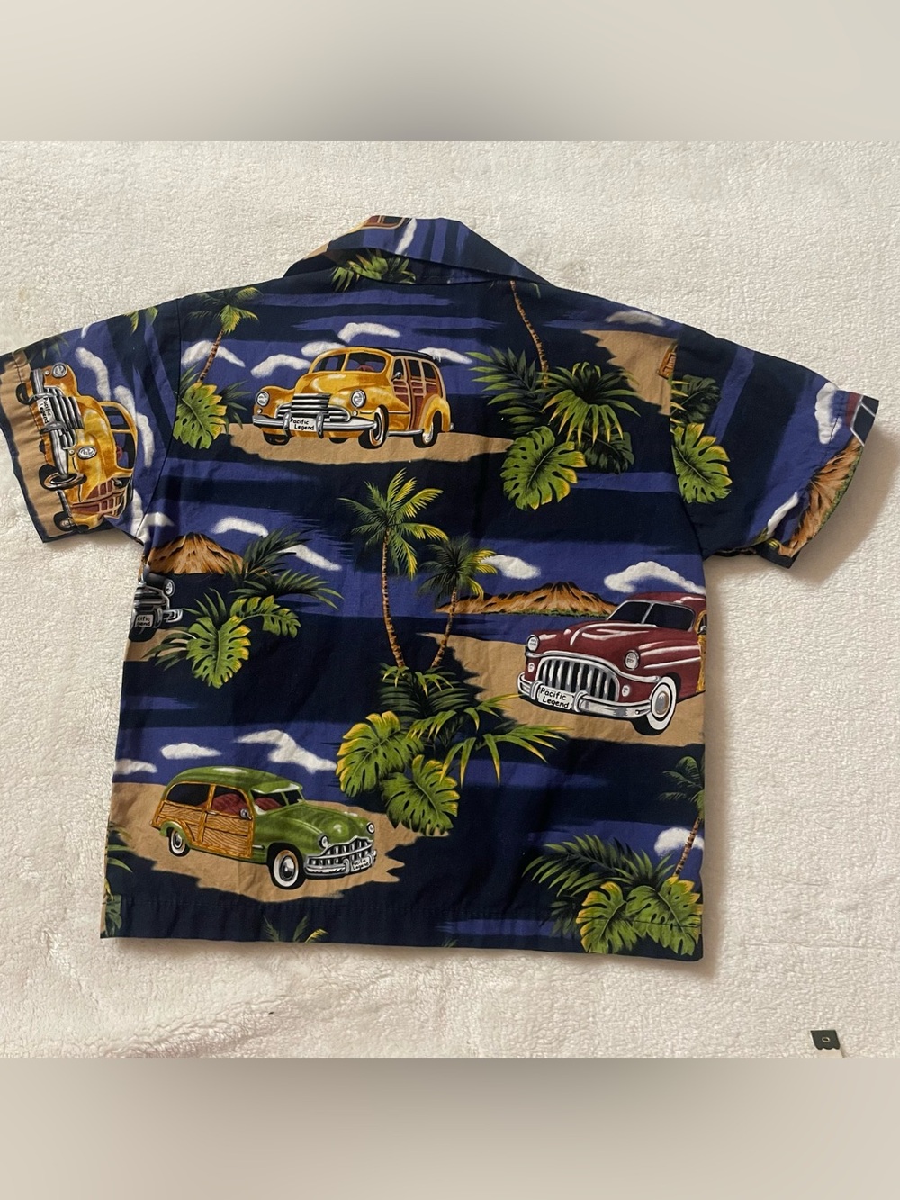 Pacific Legend Retro Palm Trees and Woody Wagons Button Down Shirt size 3T - Picture 11 of 11